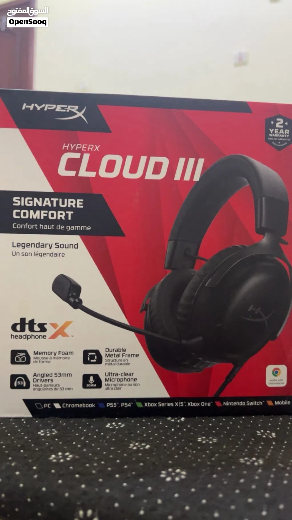 سماعة الألعاب HyperX Cloud III. تعد هذه السماعة تطوراً لسلسلة Cloud الأسطورية