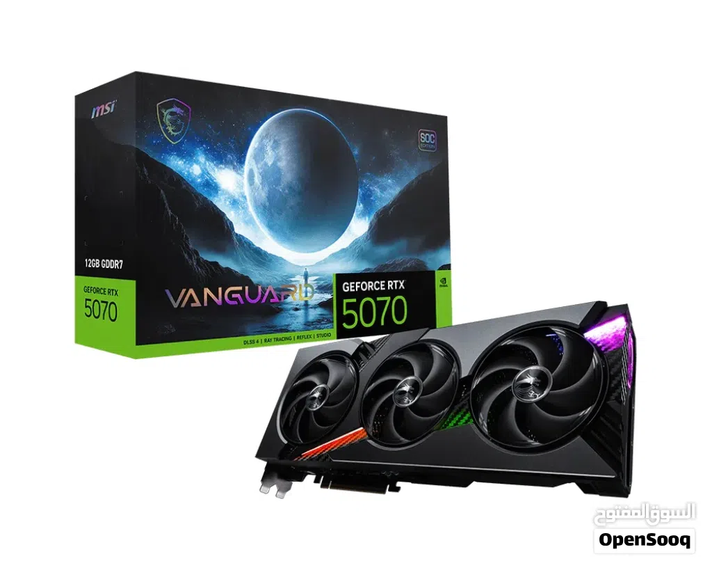كرت الشاشة MSI GeForce RTX 5070 12G VANGUARD SOC