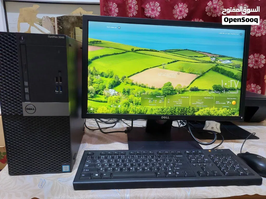 كمبيوتر ديل i5 الجيل السادس 256SSD شاشة 19 Ram 8GB