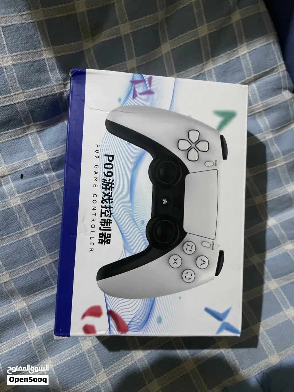 يد شبه الps5 مرتبة وحدة تحكم لاسلكية متوافقة مع PS4/PS4 Slim/PS4 الكمبيوتر، ذات اهتزاز مزدوج،