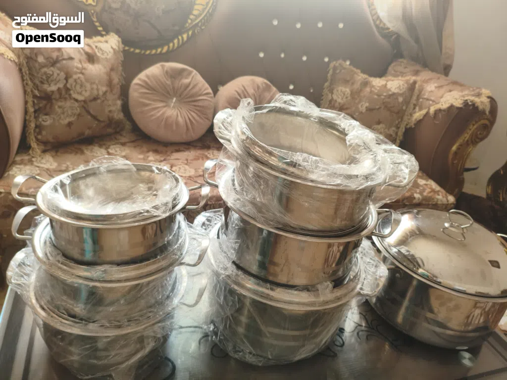 طقم طناجر ستيل