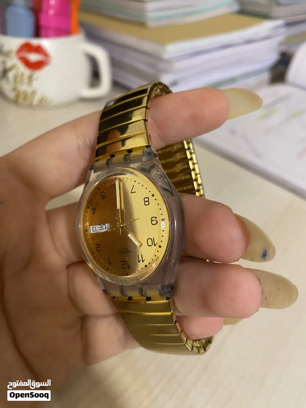 ساعه سواتش وكاله شريتها جديده ب 100 بدي أبيعها ب 80 ولا خدش نضيفه
