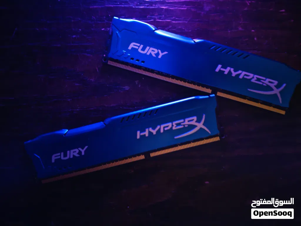 رامات جيمنج HyperX Fury DDR3 بحجم 16GB (طقم حبتين 2x8GB) سرعة 1866MHz - بحالة نظيفة