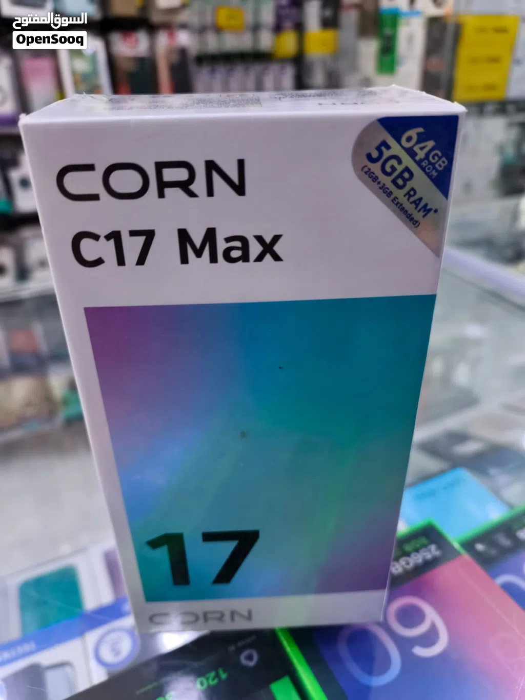 تلفون جديد بالكرتونة c 17 corn max رام 5 ذاكرة 64 متوفر توصيل