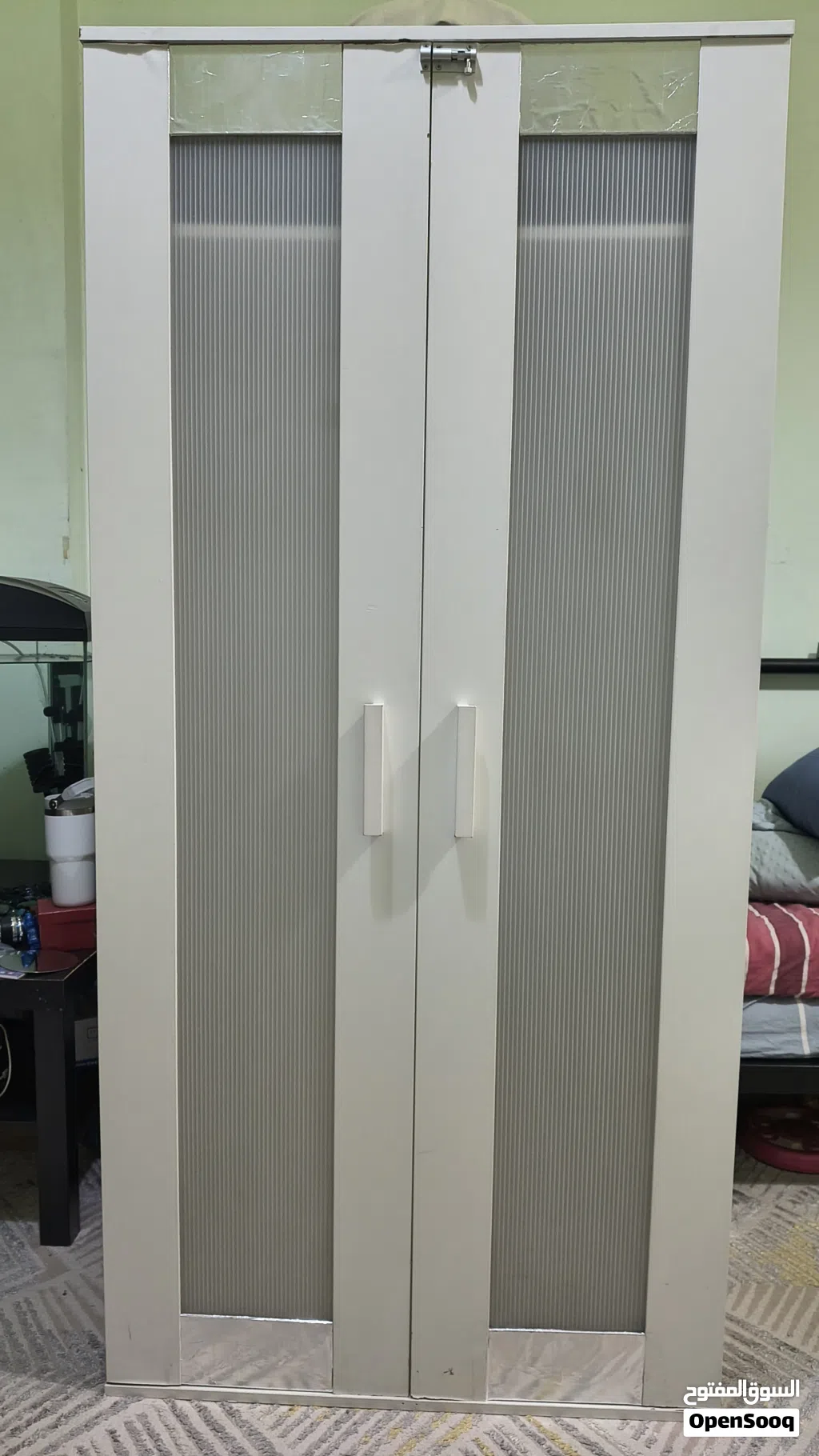 Used (IKEA) 2-Door White Wardrobe