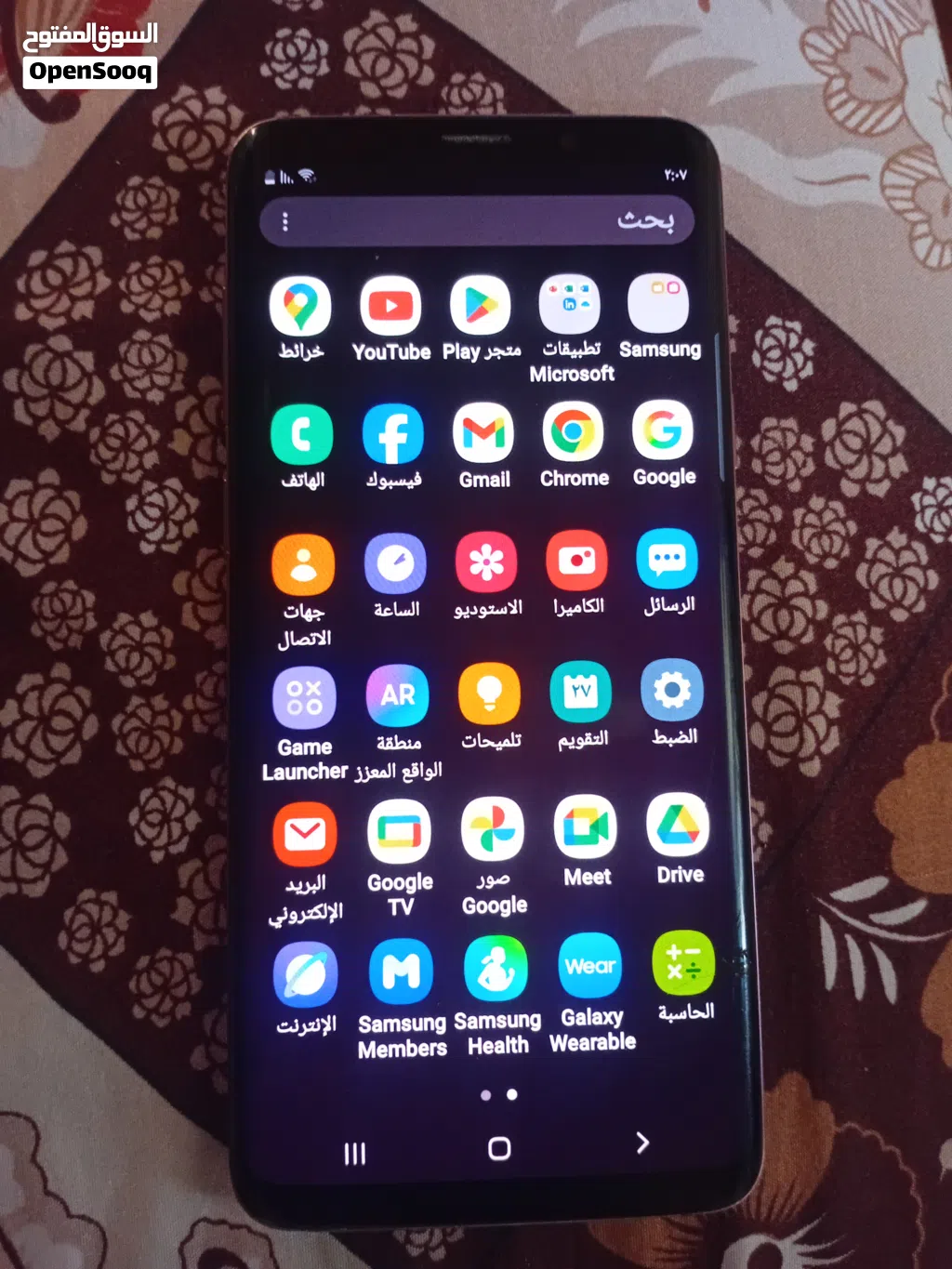 سامسونج 9s بلس 128 جيجا 6جيجا رام مستعمل شغال ميه ميه في شعر وشعربزجاجه الباك
