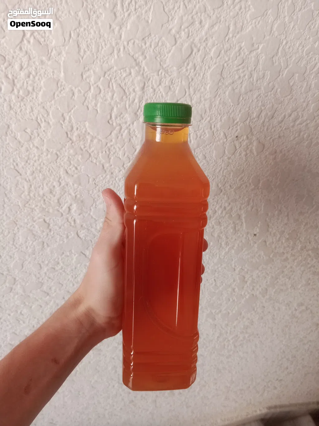 خل تفاح طبيعي 100% قنينه لتر 3 و قنينتين 5