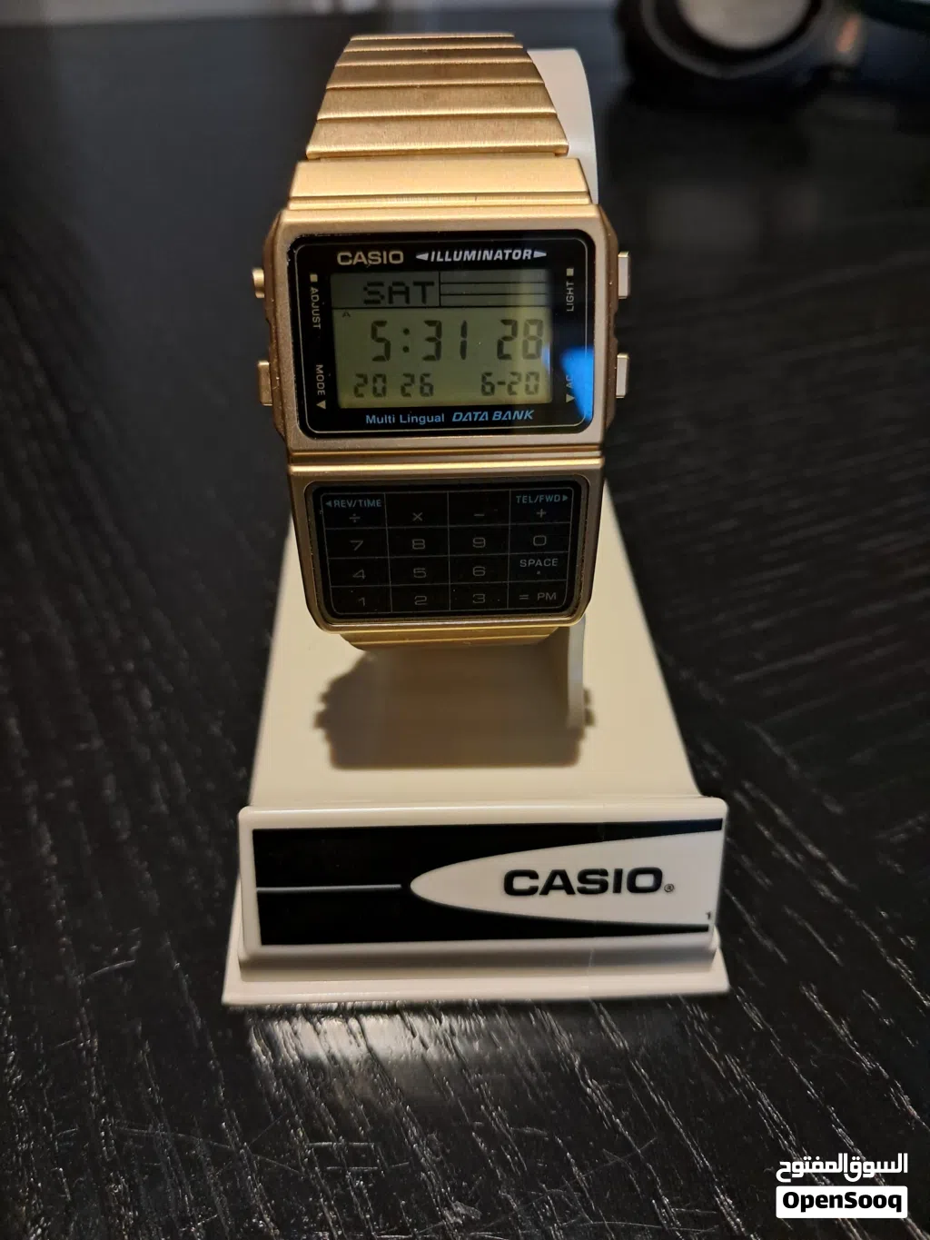 Casio Gold Calculator watch Iluminator NEW