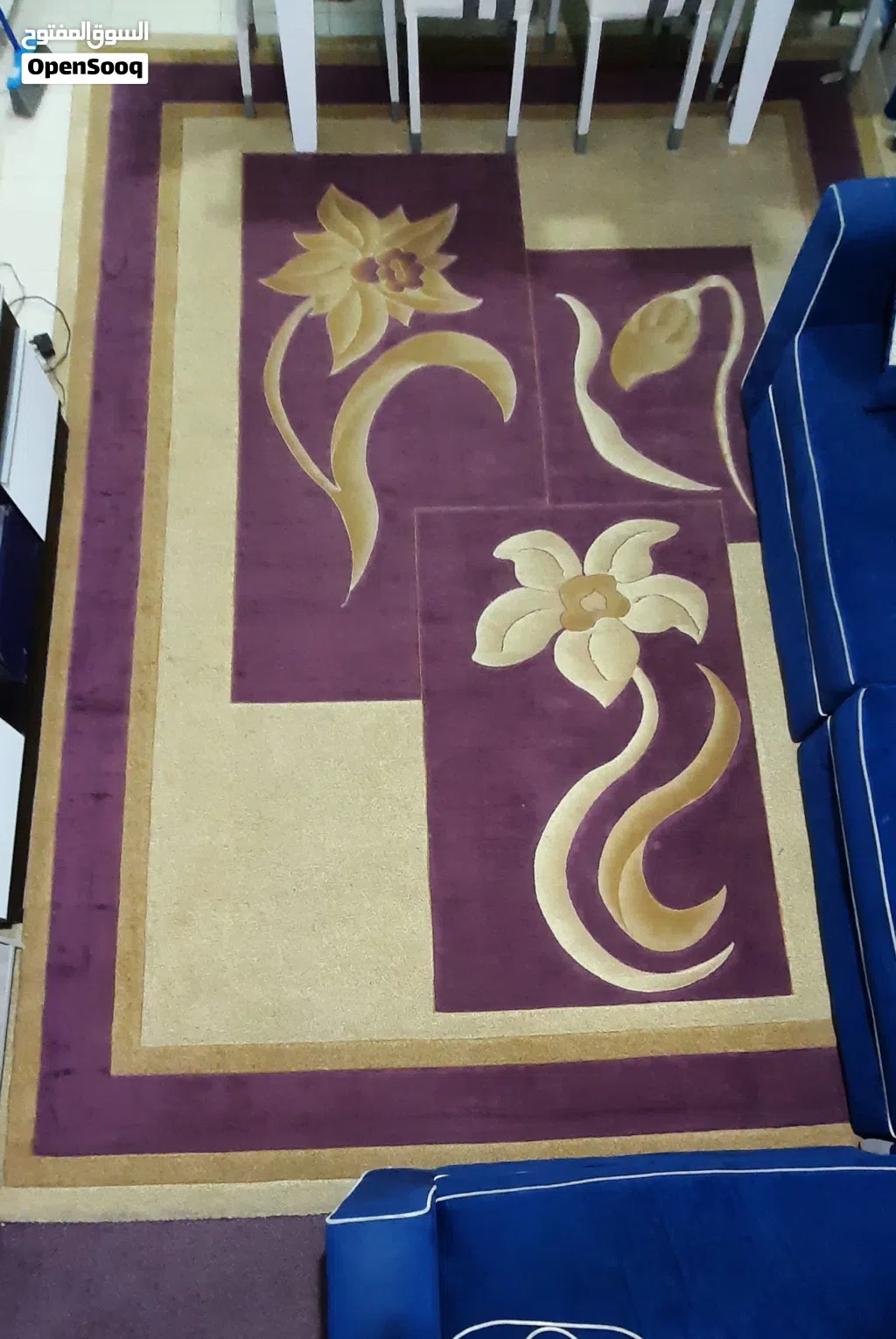 Beautiful purple+Golden coloured rug for sale !! Width : 3 meters , Length : 4 meters