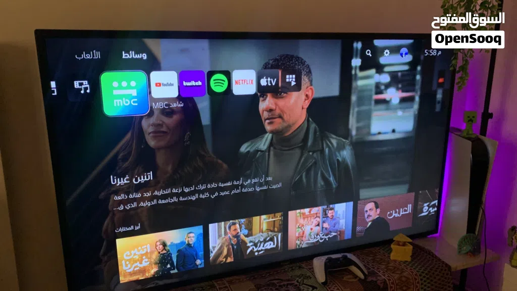 شاشة هاير 4k بحالة ممتازه جدا