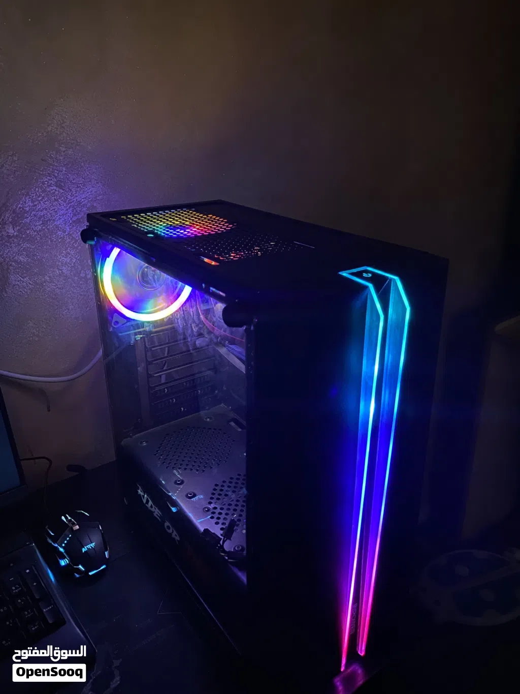 � تجميعة ألعاب RGB فخمة i7 + 16GB RAM + SSD + 1TB تخزين جاهزة تركب عليه كرت والشغل الثقيل �