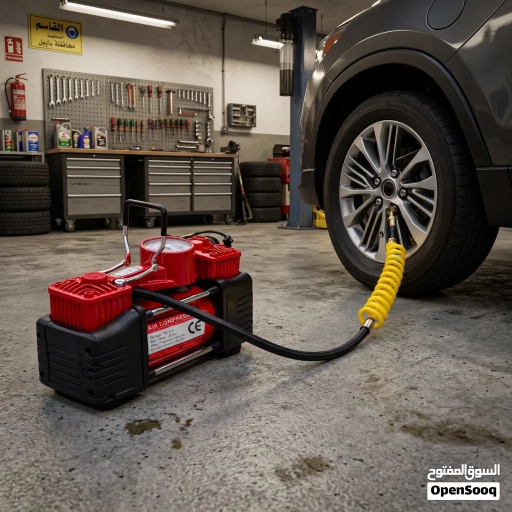 كمبريسر هواء محمول Bihart للسيارة 12V – ضغط قوي حتى 150 PSI