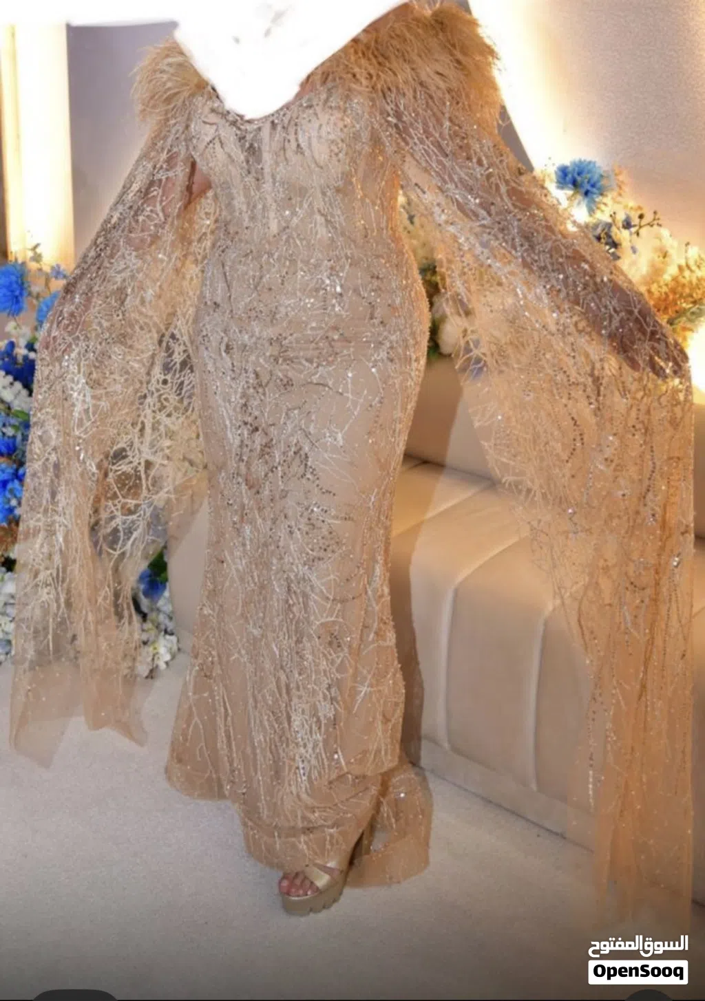 للبيع فستان سهرة لبسة واحده فقط