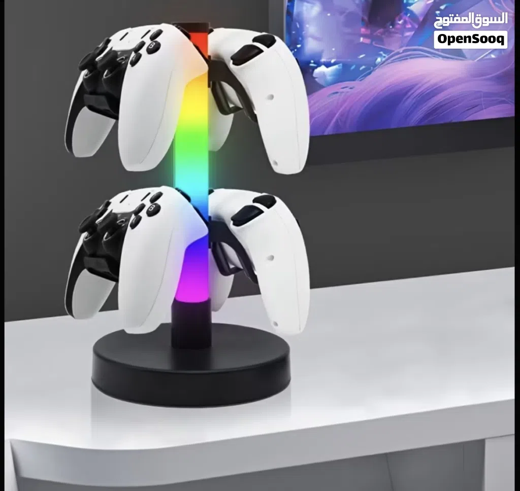 ( RGB LED light and stand ) ستاند سماعات وكنترولر مضئ RGB LED السعر 4 RO