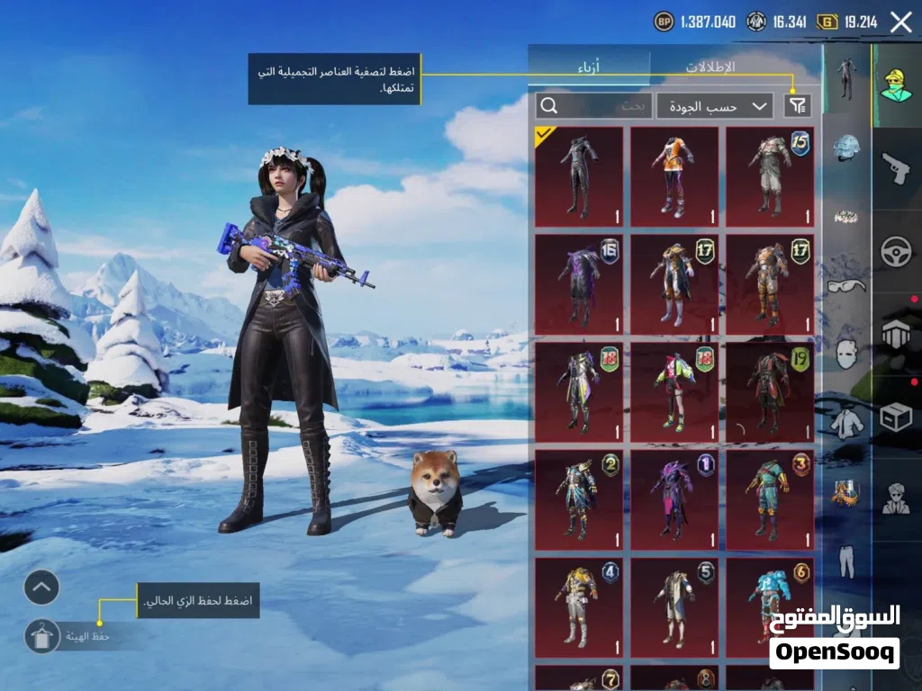 حساب ببجي فول سكنات