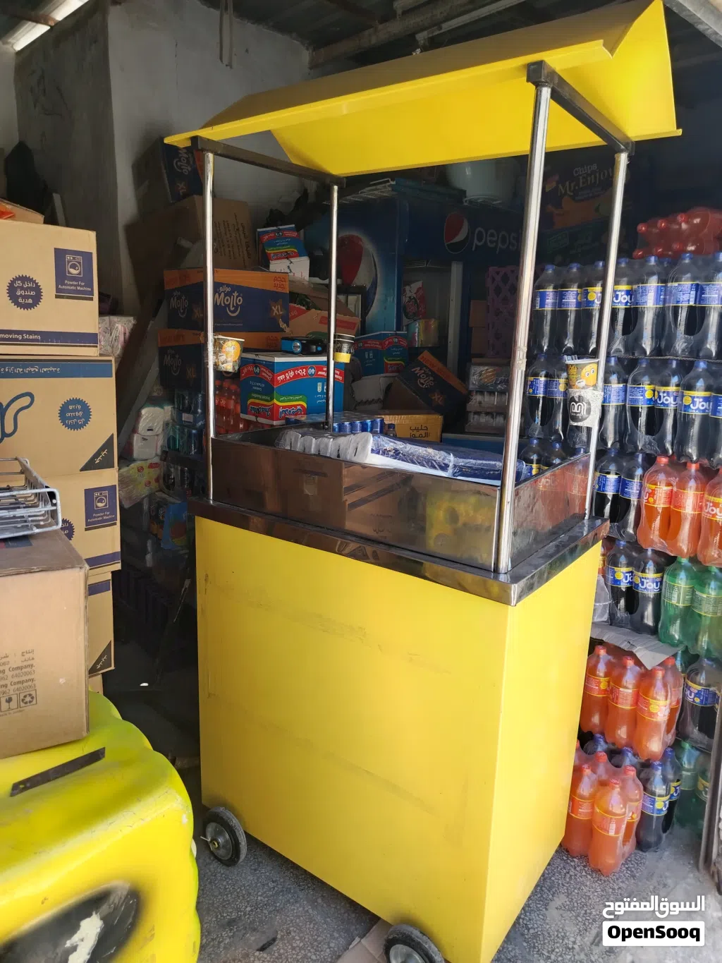 عربة ذرة وكالة + هزاز اطفال