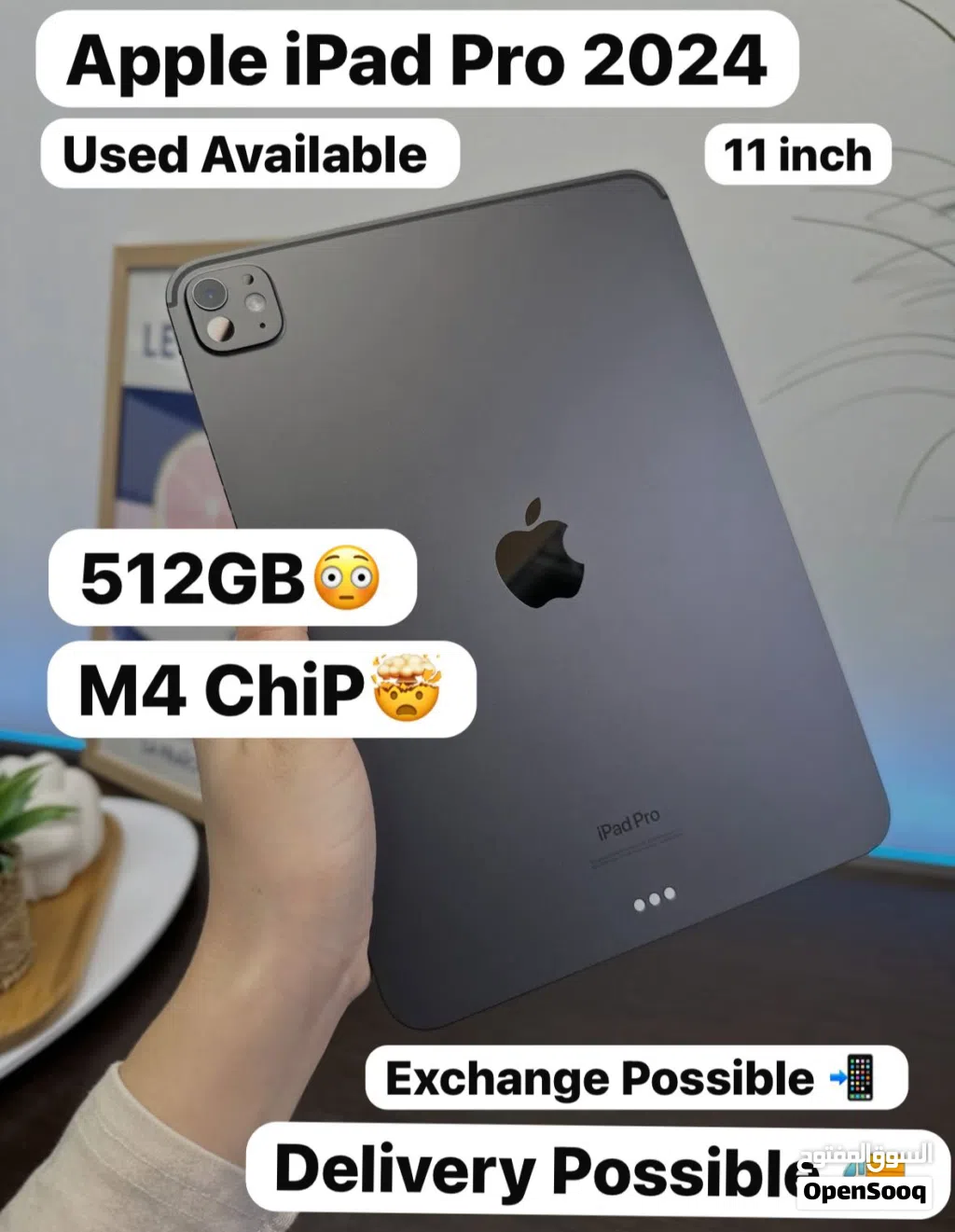 Apple ipad pro M4 512GB 11Inch clean Amazing 100% battery Health New condition