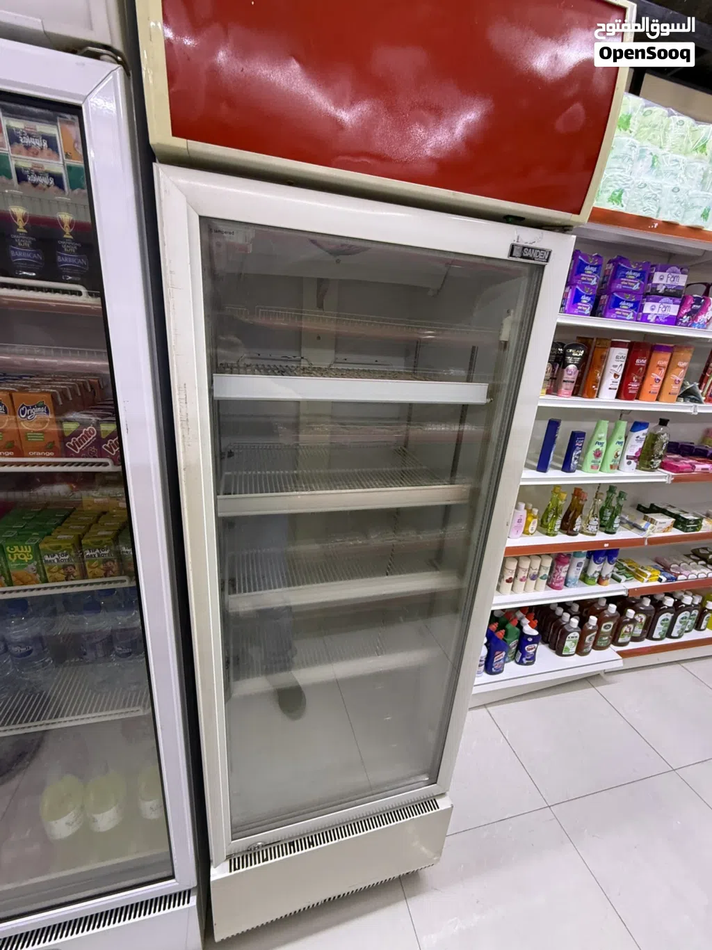 ثلاجة عرض زجاج للسوبرماركت تبريد 100٪