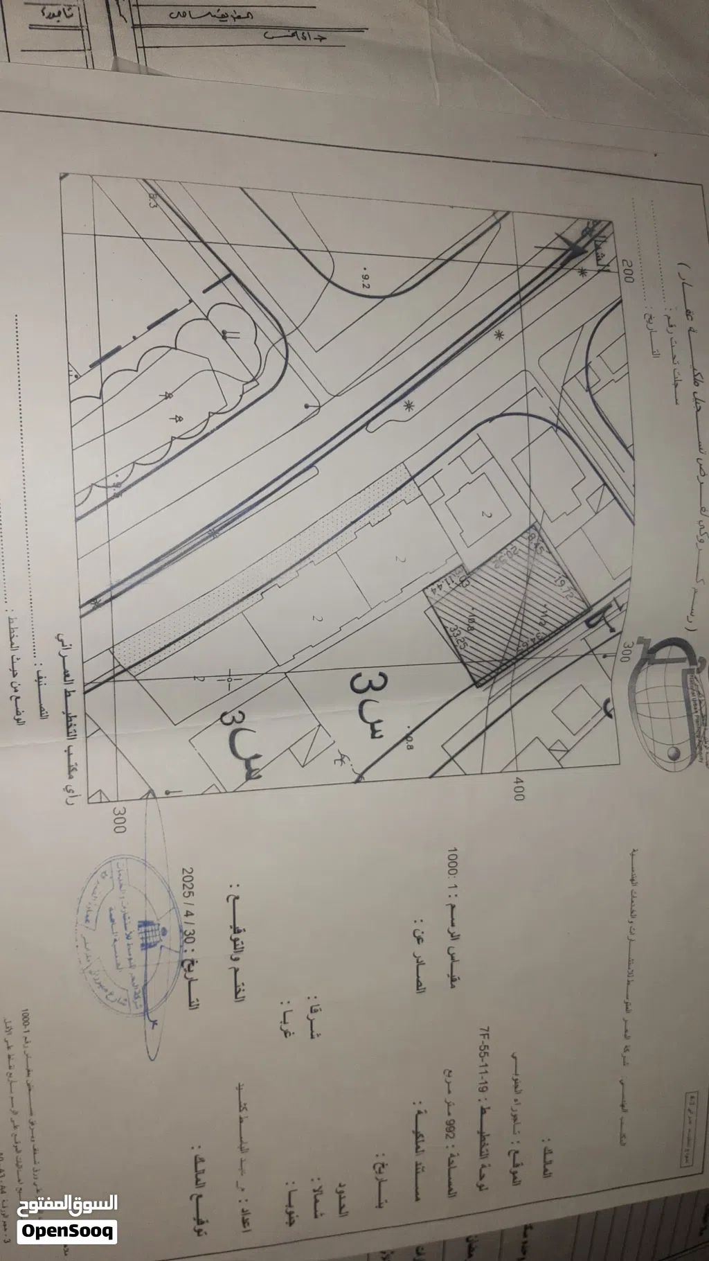 الارض مساحتها 1000 متر مصورة