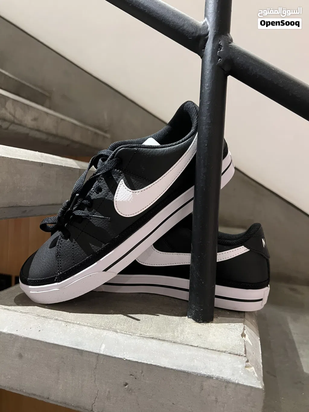 حذاء نايك أصلي جلد أسود جديد توصيل مجاني Original Nike Black Leather Shoes Box Sealed Free delivery