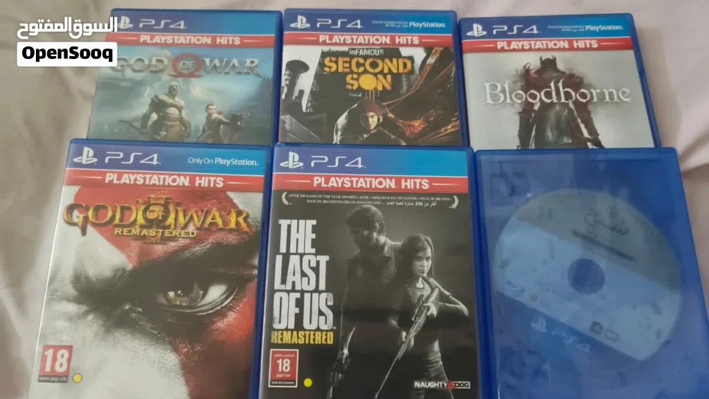 سبع اشرطة العاب سوني بلايستيشن 4 PS4 7 cd games