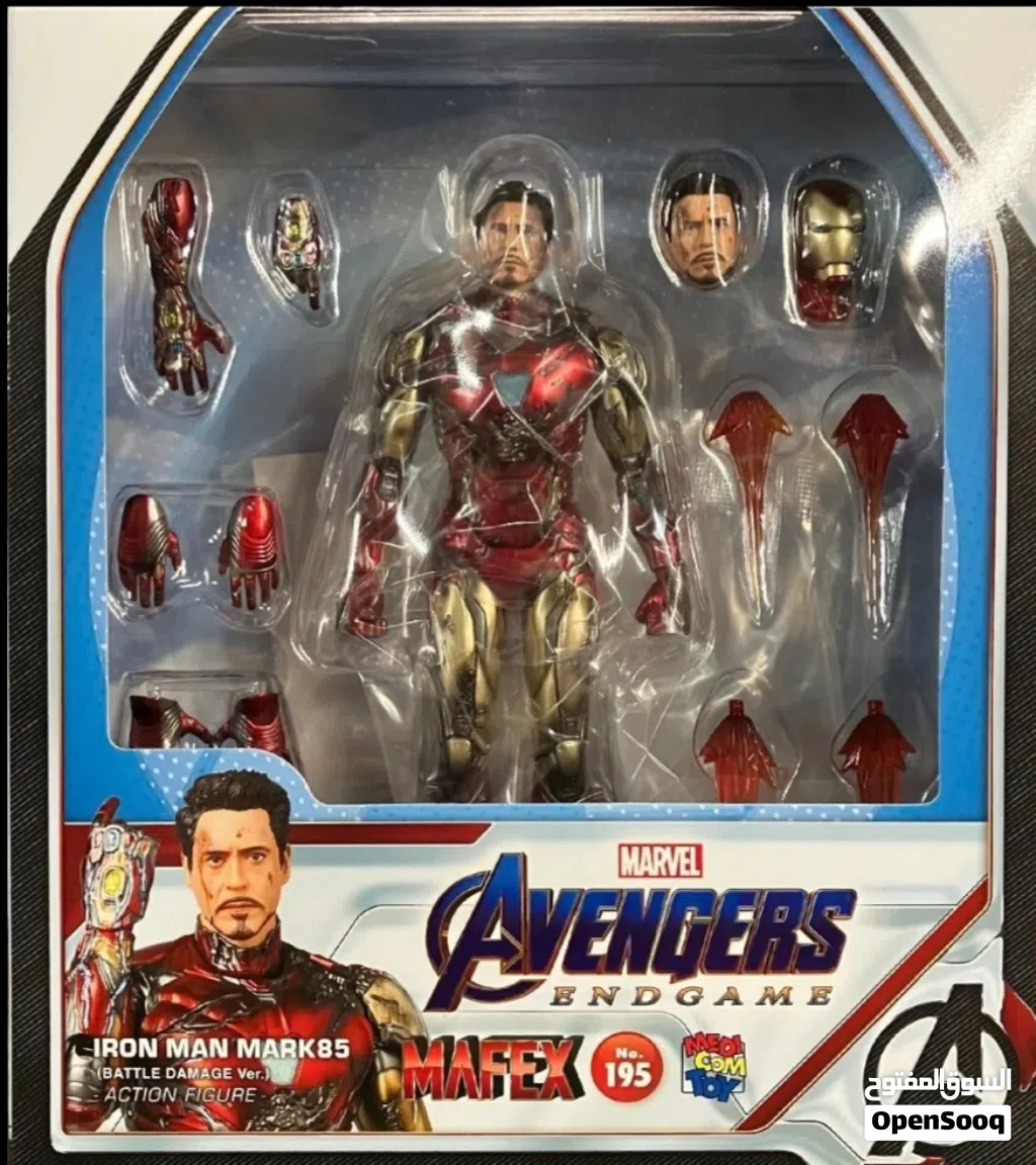 IN STOCK Avengers: Endgame MAFEX No.195 Iron Man Mark 85 (Battle Damaged) Action Figure