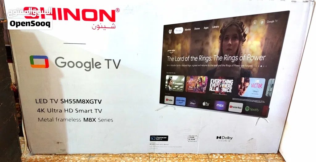 للبيع شاشة نوع شينون جديدة حجم 55 سمارت انتر نت 4K گوگل پليالسلام عليكم للبيع شاشة نوع شينون جديدة