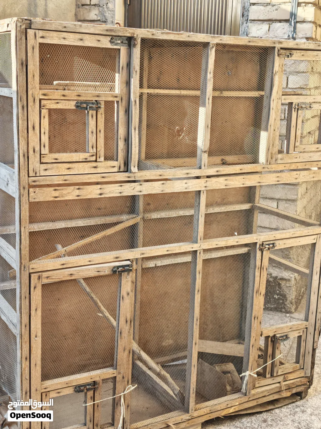 قفص 2 متر مع بيوت طيور للبيع