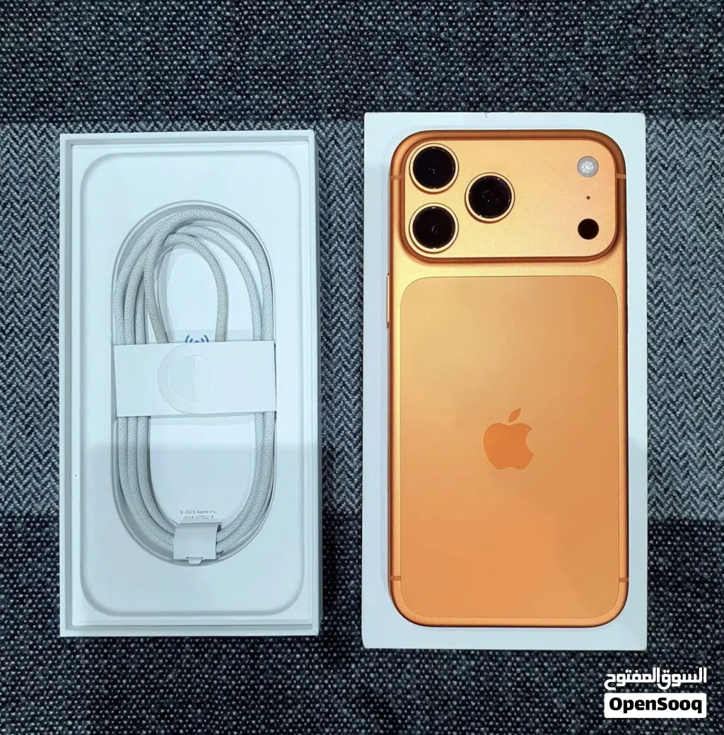 17 برو ماكس برتقالي ذاكره 256 بطاريه 100 نظافة 100 شريحه إلكترونيه e SlM
