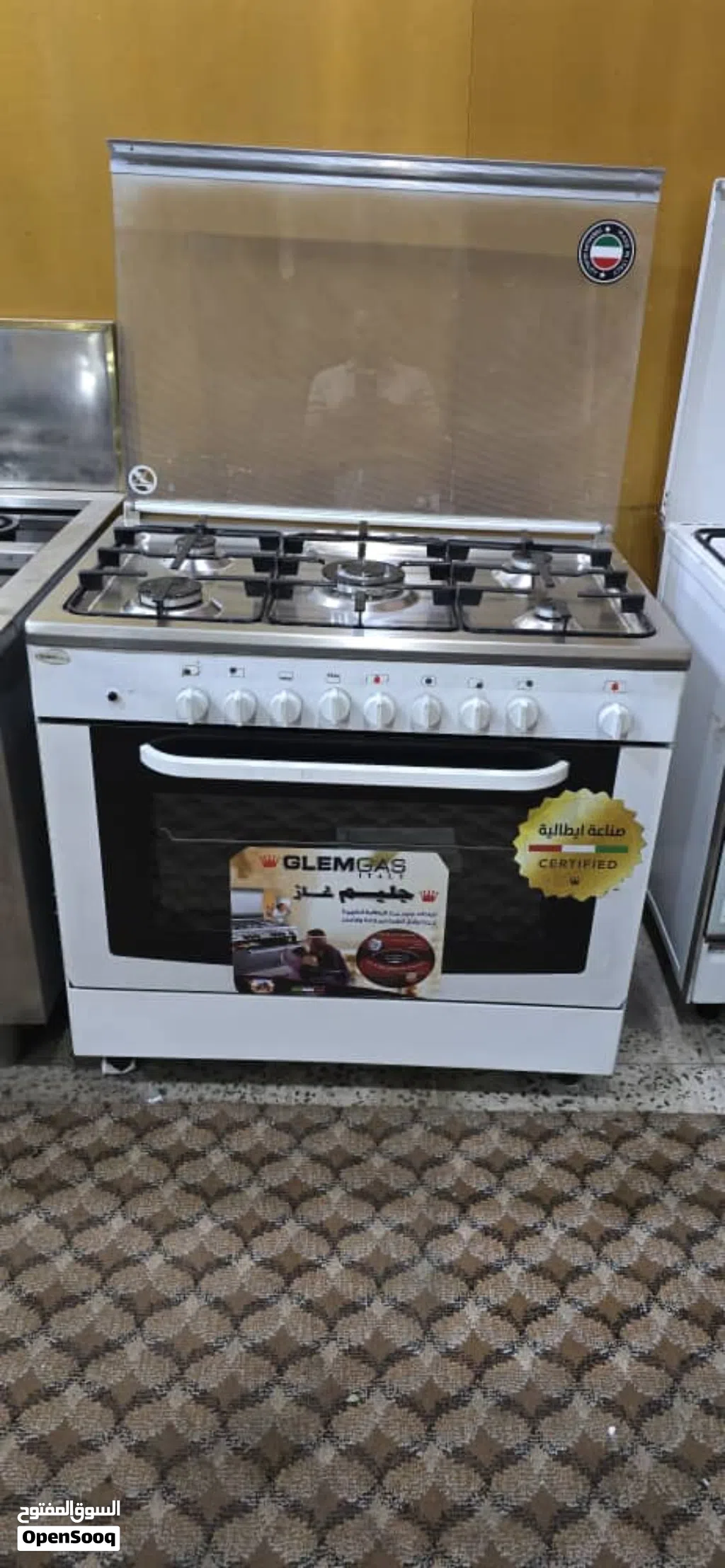فرن جليم غاز خمسه عيون ابيض تيفال حديث نظيف جدا