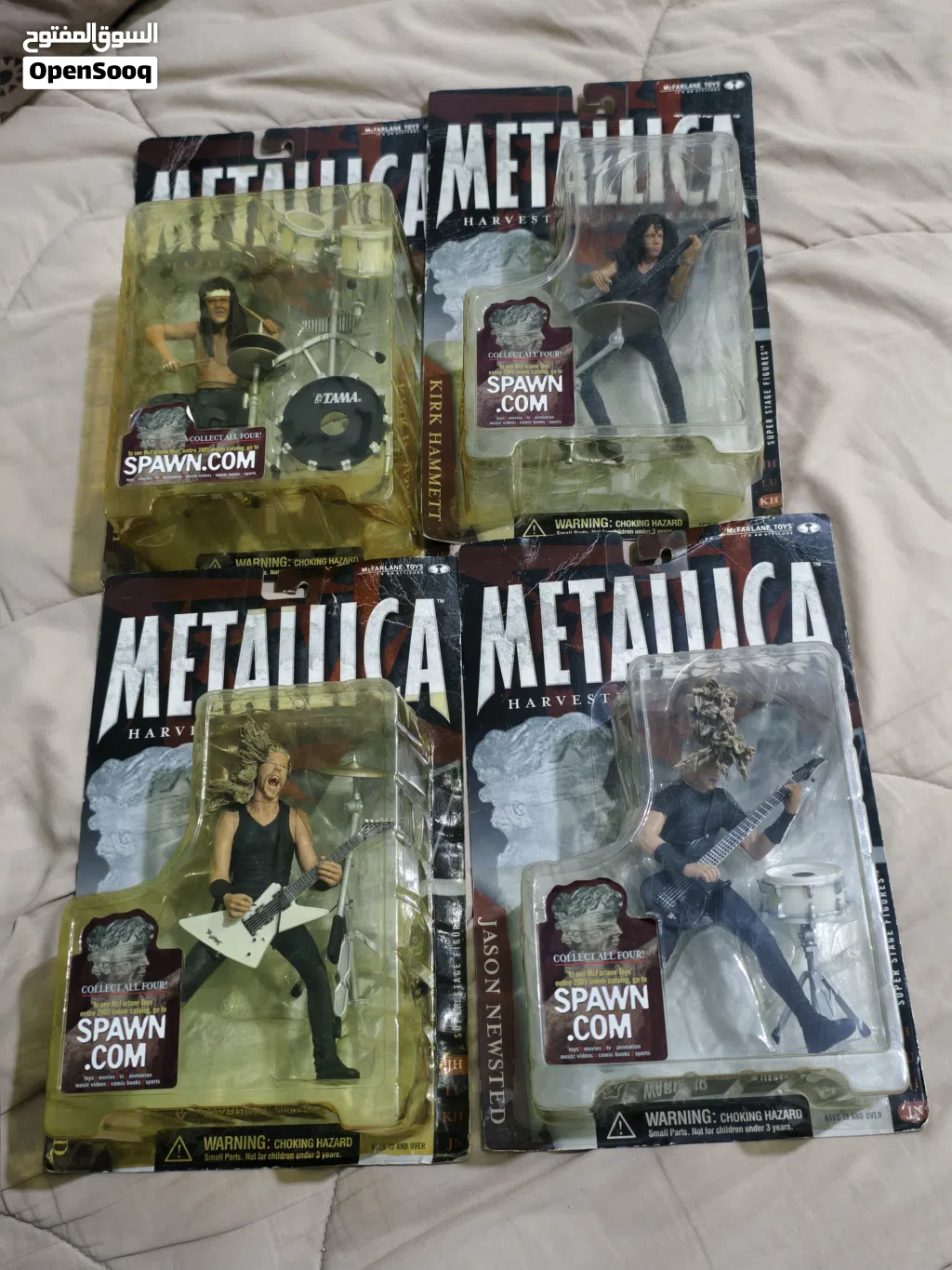 مجموعة نادرة لفرقة ميتاليكا إصدار 2001 METALLICA action figure set of 4