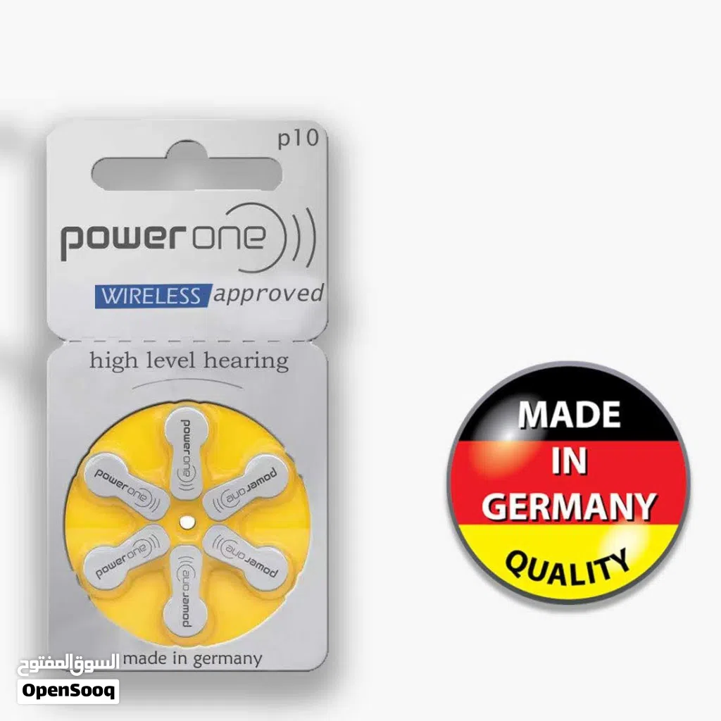 INS0110916بطاريات للأجهزة المساعدة على السمع power one متوفرة بجميع المقاسات