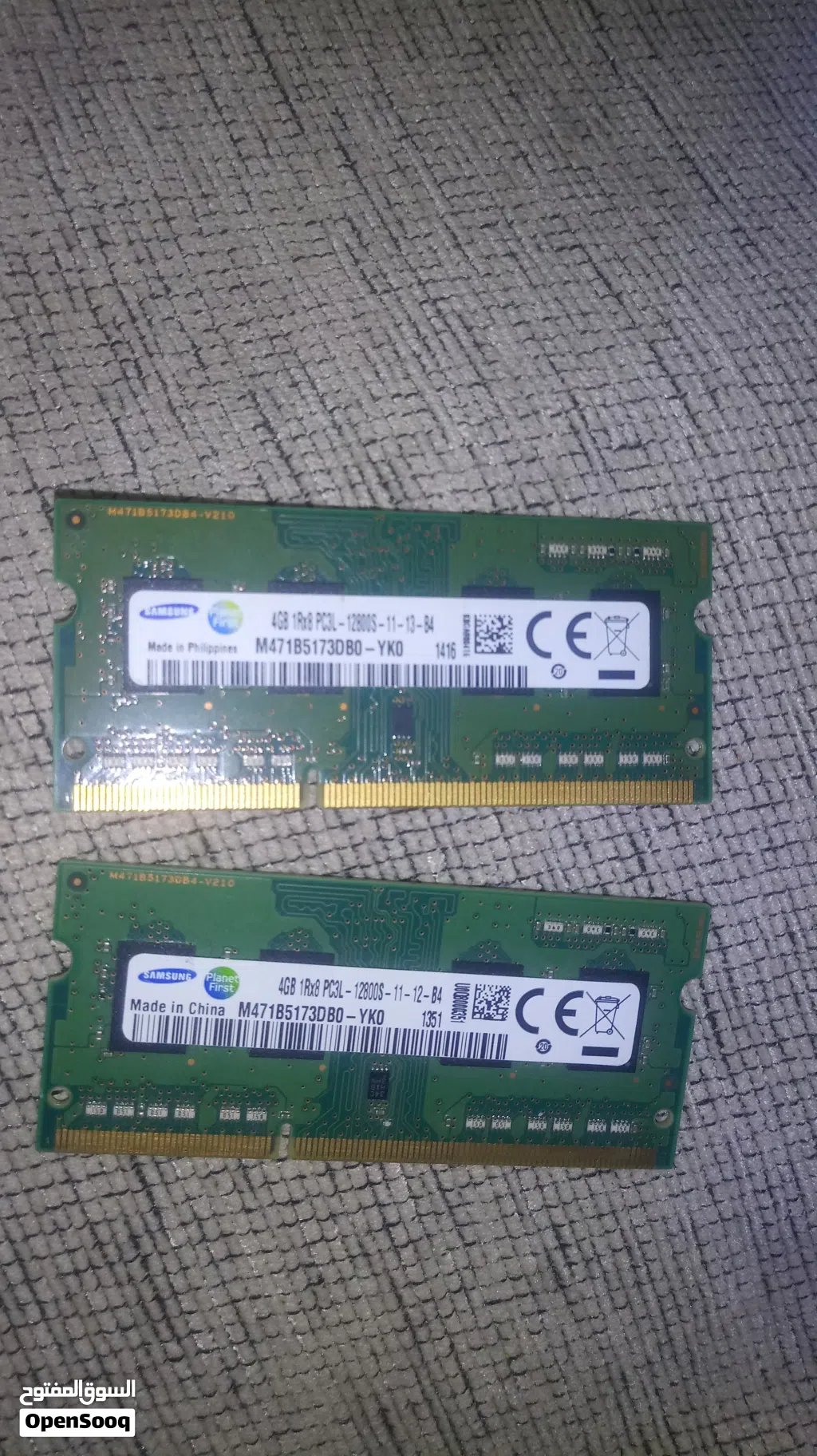 رام لابتوب 4GB مستخدم. عرطه