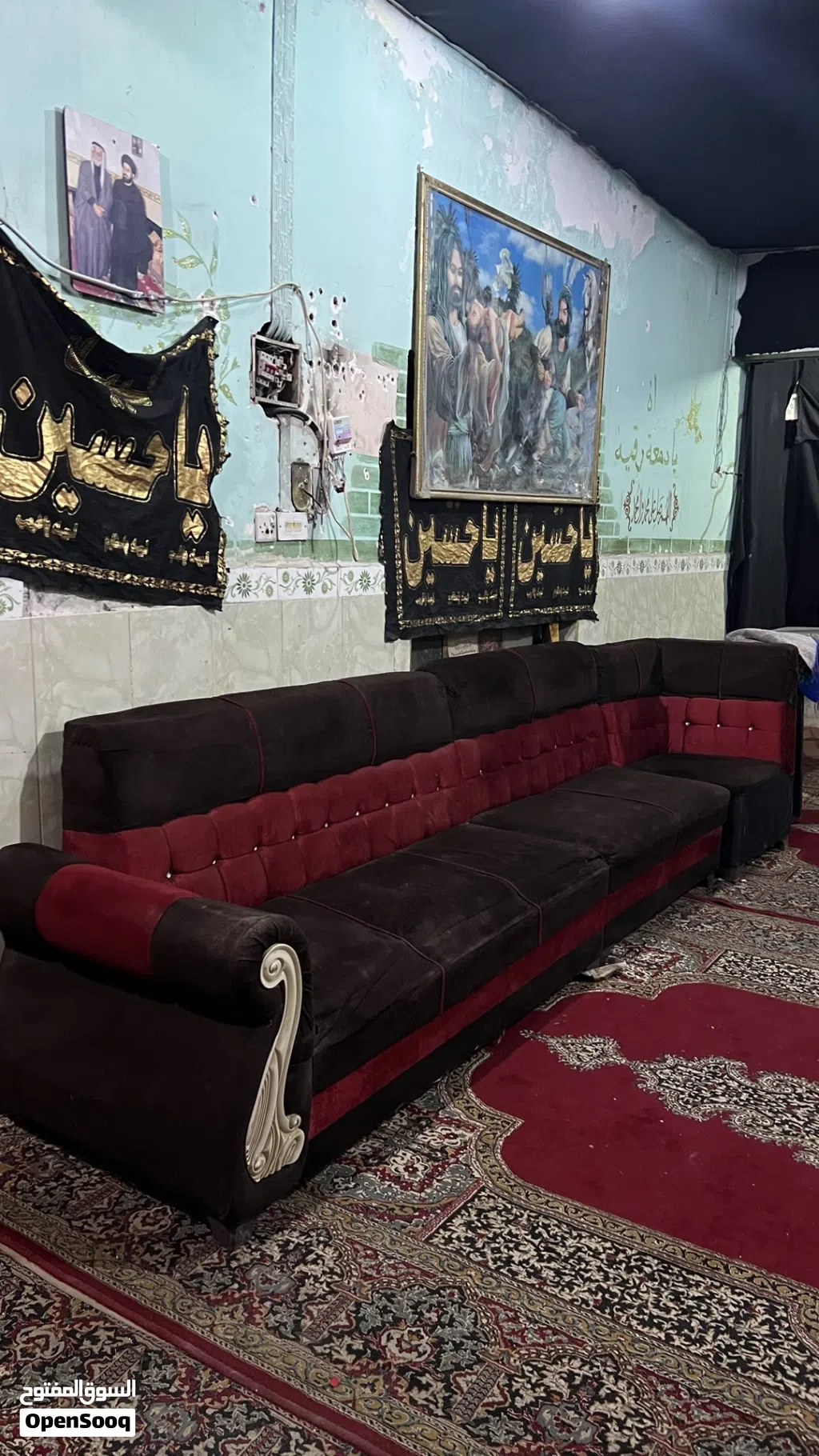 قنفات ديوان 8 قطع نضيفات مستعملات بيع مستعجل السعر 150 بيهن مجال حك الجيه