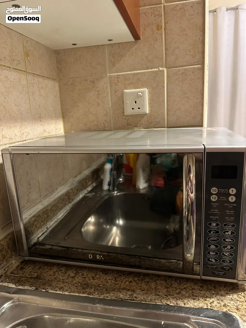 مايكرويف DORA موديل DMW30AG سعة 30 لتر 1000W. DORA Microwave 1000W – 30L Capacity – Excellent Condi