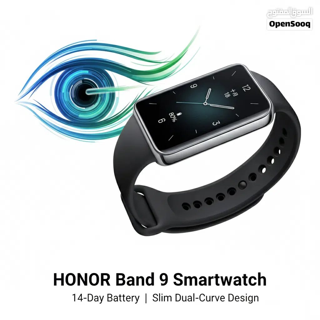 HONOR Band 9 Smartwatch – 14-Day Battery Slim Dual-Curve Design