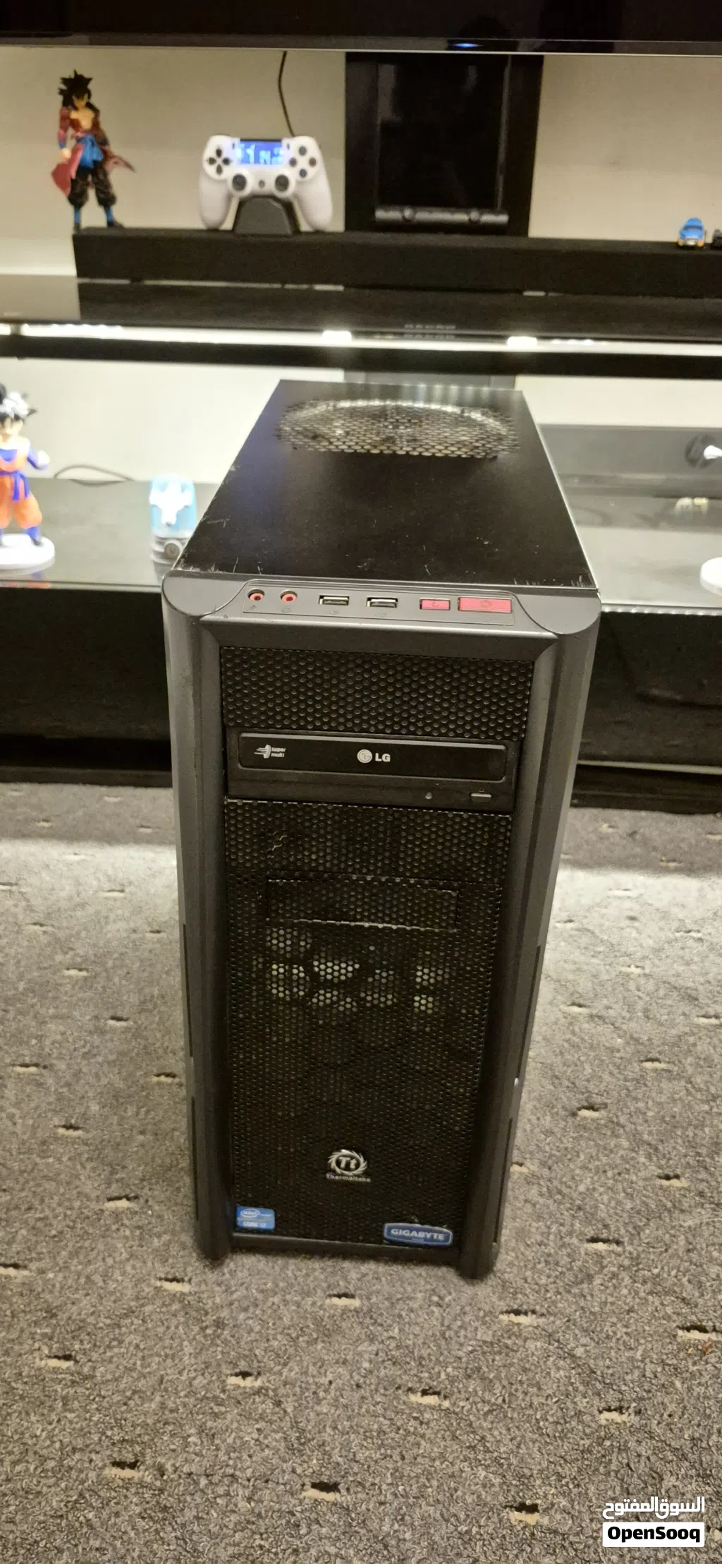 pc case with motherboard