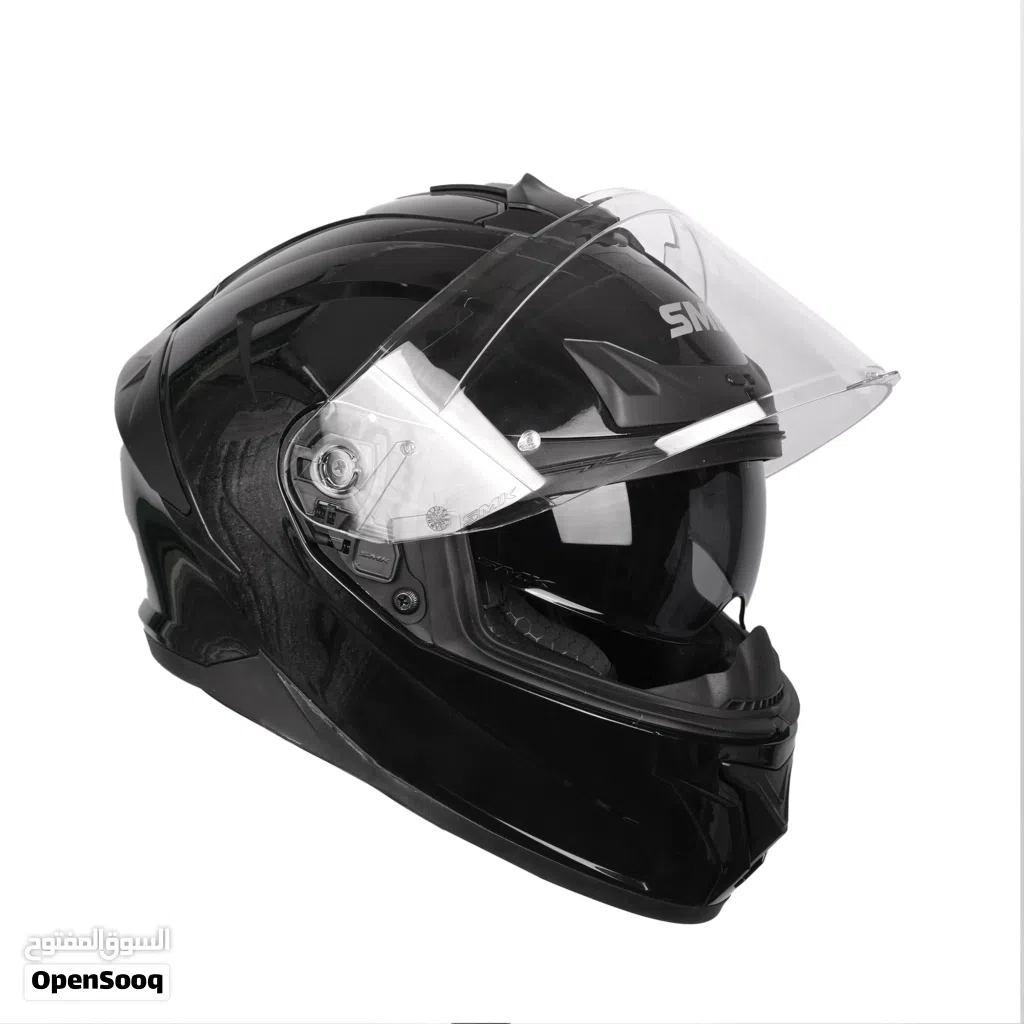 Black glossy helmet SMK DOT and ECE approved