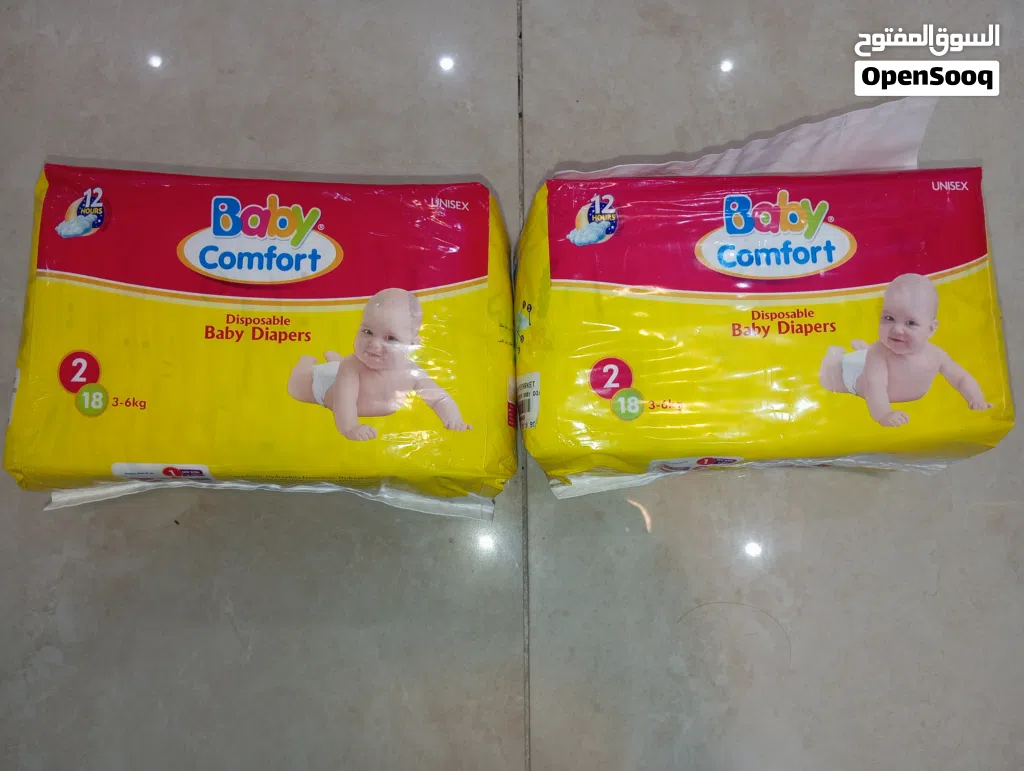 Baby Comfort Disposable Diapers Size 2 (3–6 kg) – 18 Pieces – New