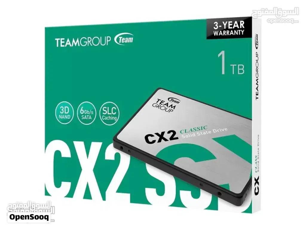 هارد دسك اس اس دي داخلي سريع 1TB/1000GB TEAMGROUP CX2 3D NAND 15X SPEED DESKTOP - LAPTOP GAMING SSD