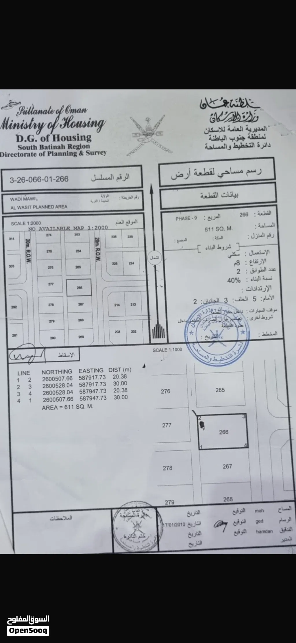 ارض في الواسط الجديده موقع مميز