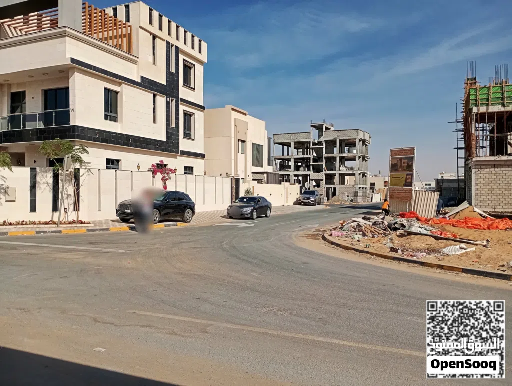 ارض سكني زاوية شارعين مقابل المسجد موقع مميزResidential corner plot on two streets, directly opposit