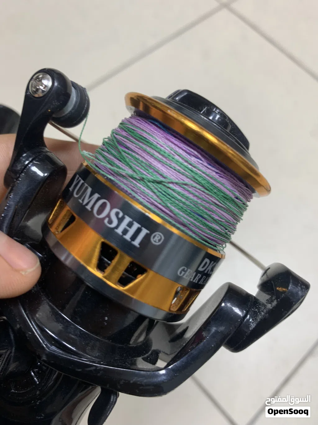 مكينة صيد YUMOSHI DK3000 + خيط بريد ملون استعمال أسبوع