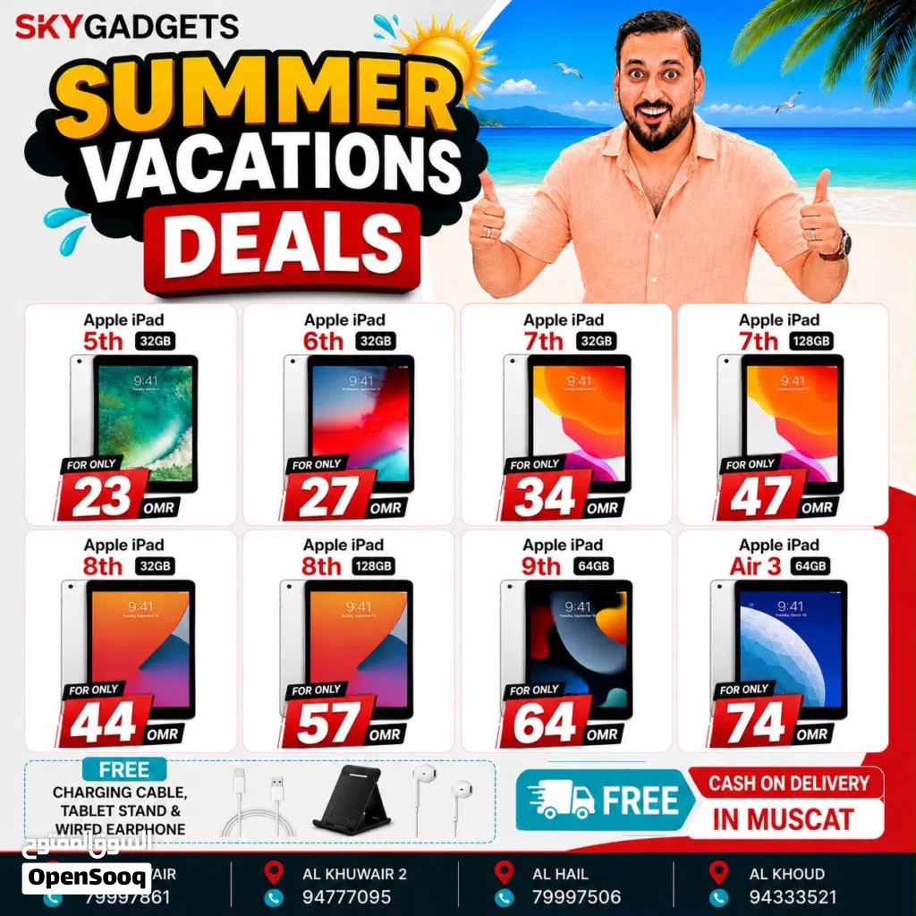 Apple iPads in Oman — Genuine & Tested Starting ریال23 Only Sky Gadgets Oman