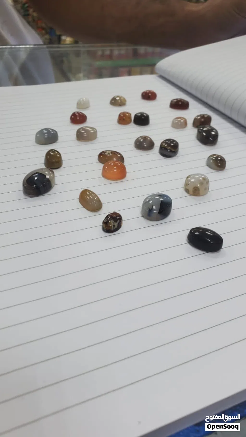 للبيع عقيق فصوص خواتم صغيرات