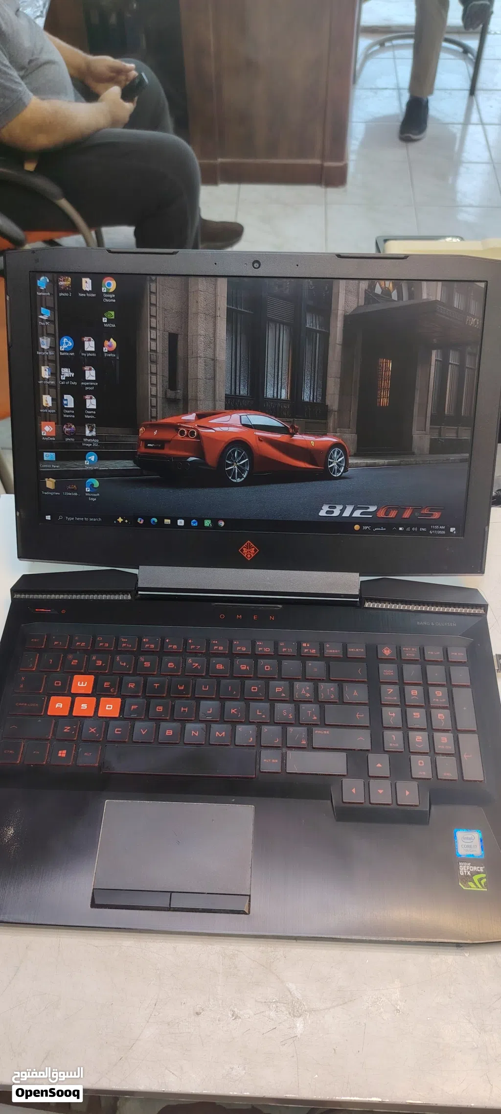 Gaming HP Omen laptop used for +1 year +12 gb ram + 500 gb SSD hardisk + format & windows install