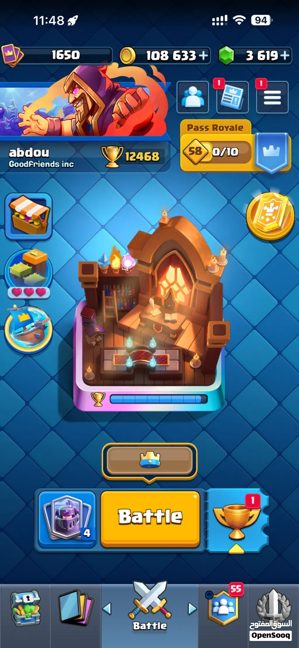 حساب كلاش رويال LEVEL MAX