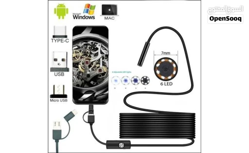 Softwire Waterproof PC Endoscope Camera-USB Type C/5M