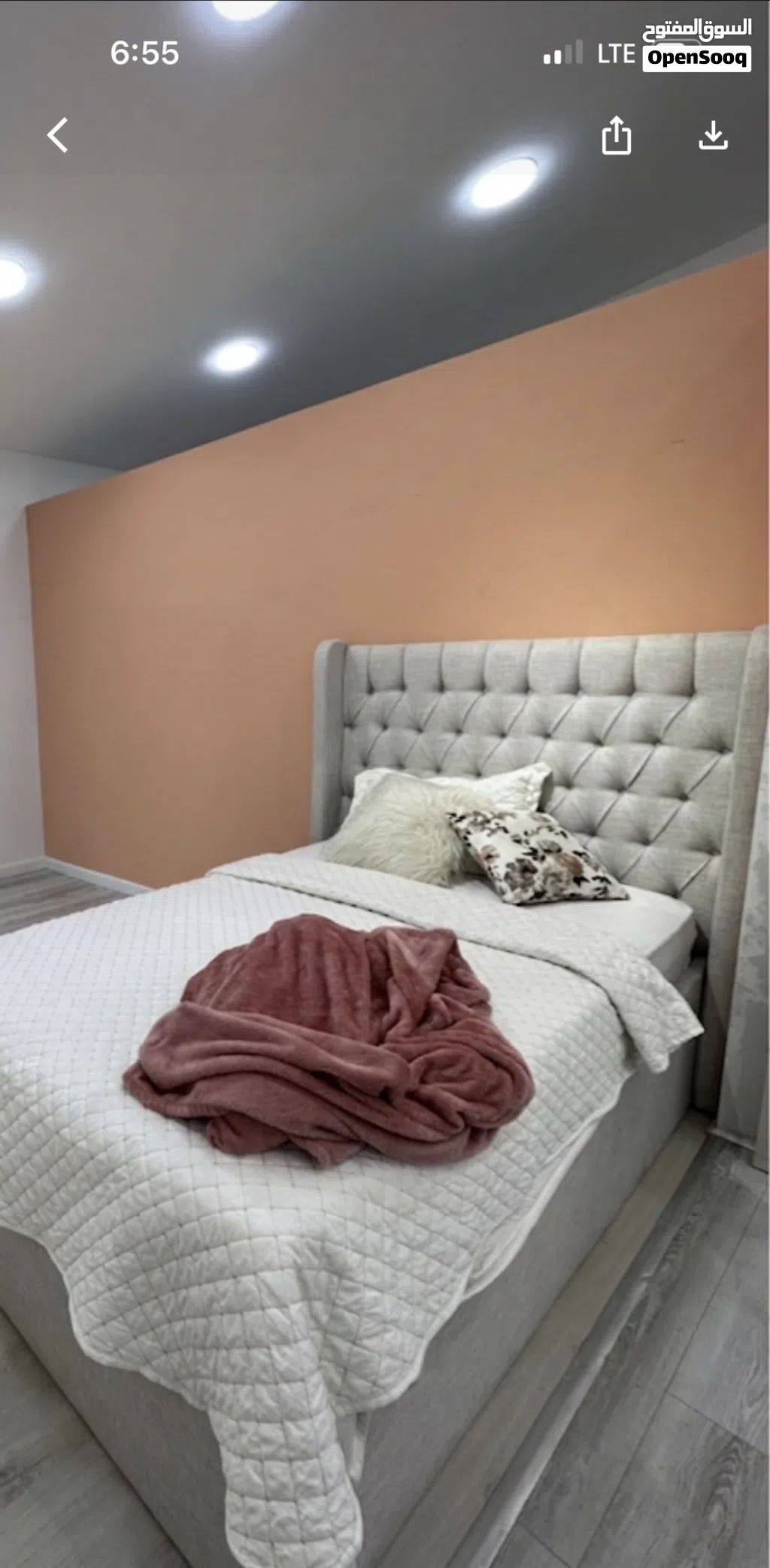 سرير مقاس 190*200 " مش زوجي " شبه مش مستعمل