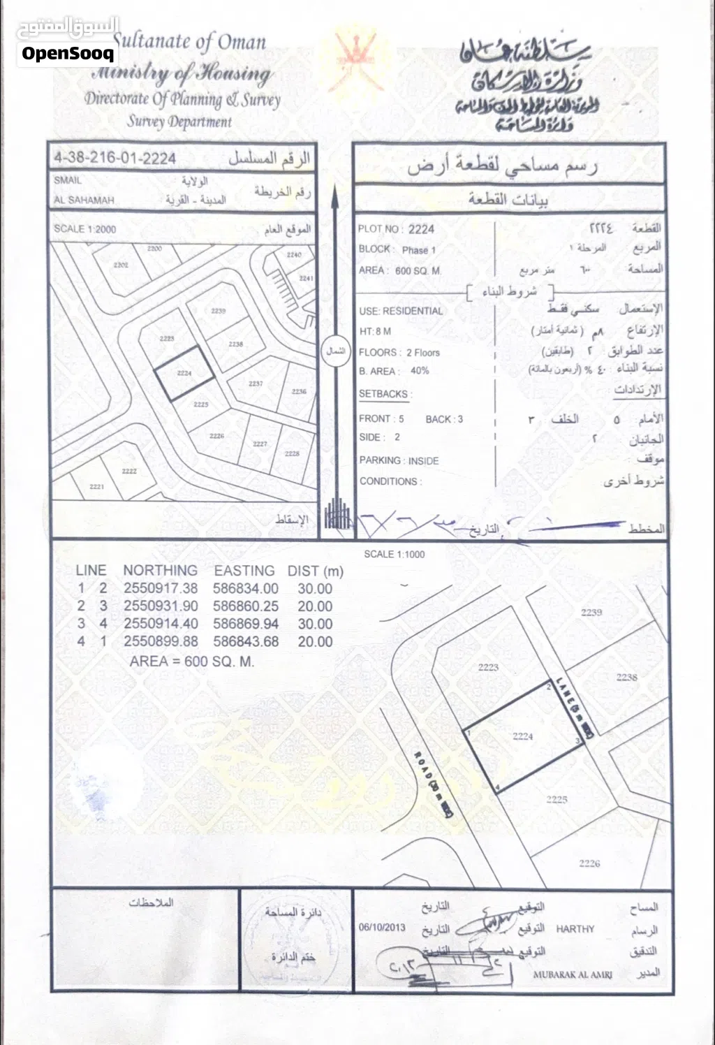 أرض بموقع جميل وسعر اقل من السوق